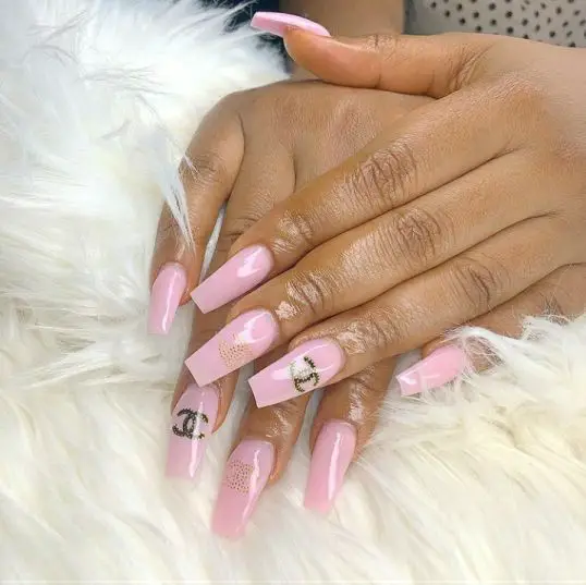 Baby pink nail color