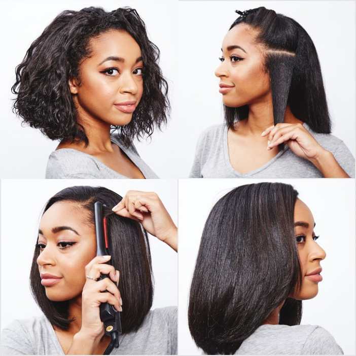how to flat iron your hair