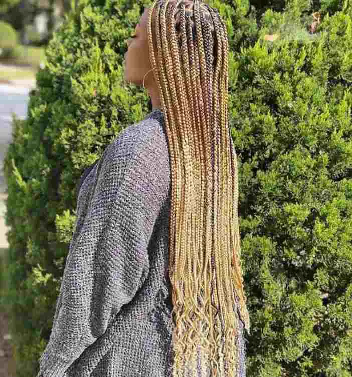  blonde knotless braids