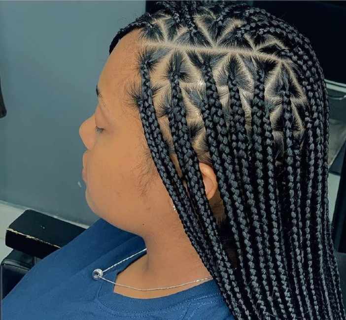 triangle knotless braids