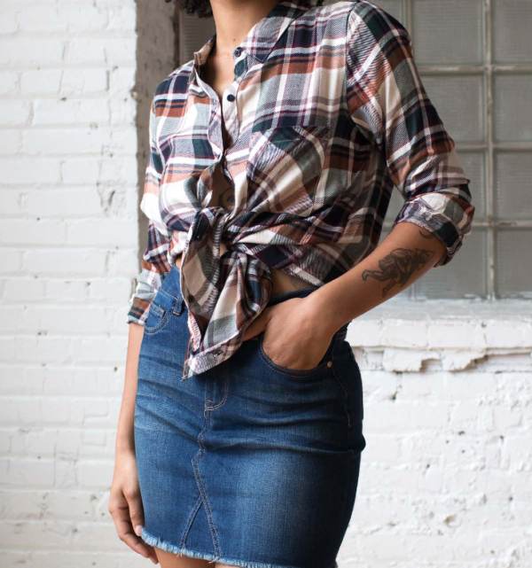 flannel with mini skirt