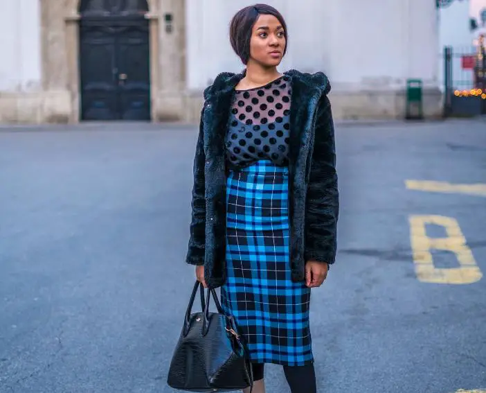 flannel skirt and jacket