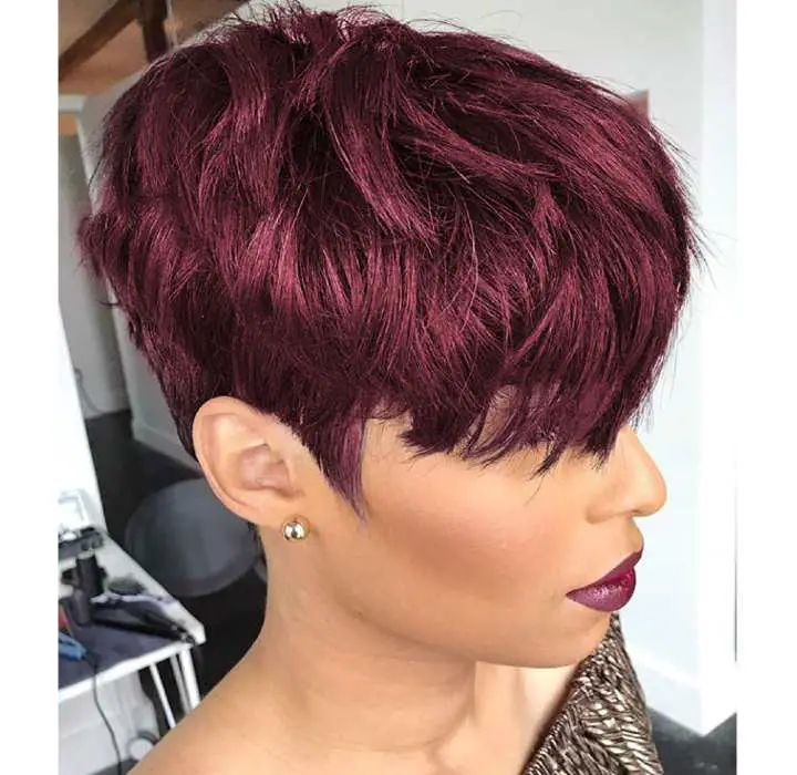 burgundy for short hair