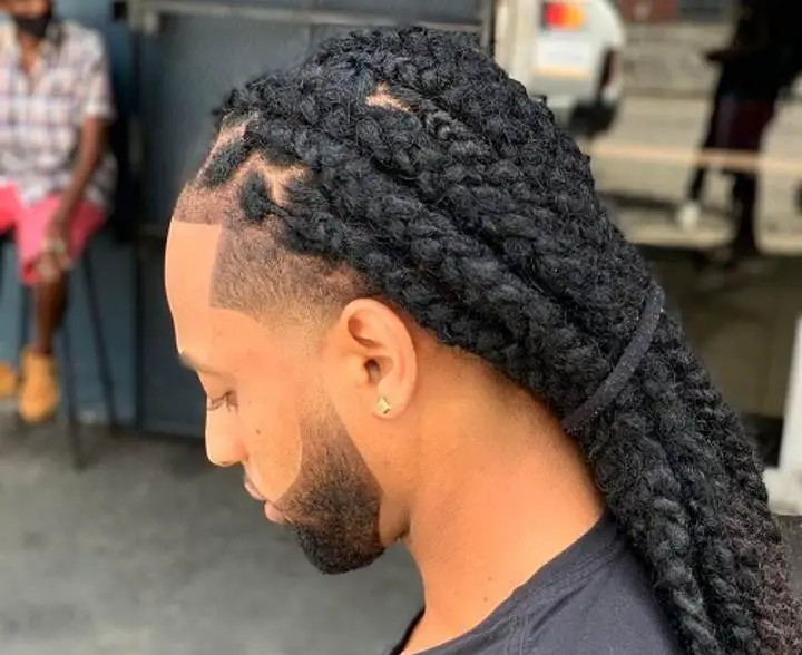 dread with taper fade style for men