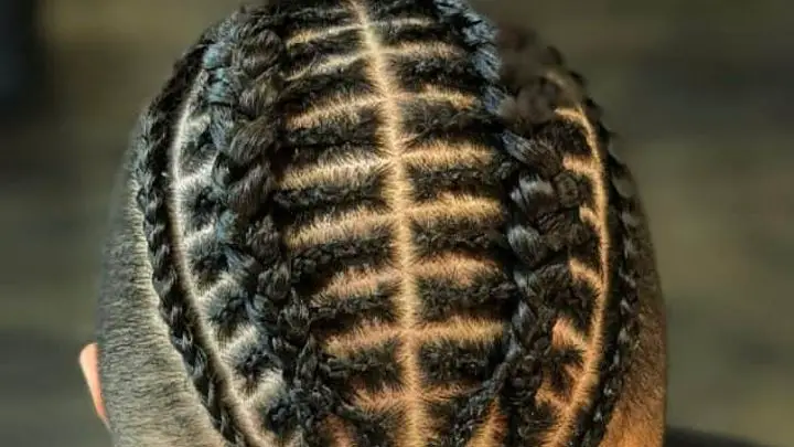 feed-in braids for black men