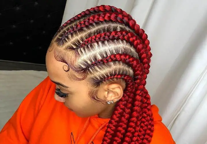 feed-in braids with color
