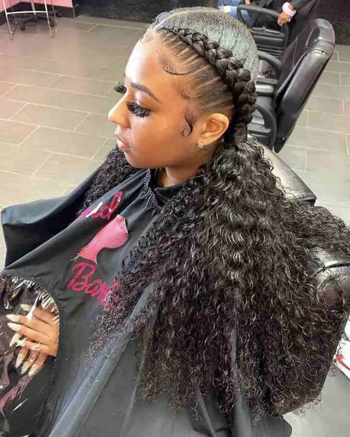 frecnh braids with extensions protective hairstyles