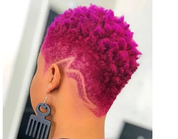 fuchsia pink short hair color