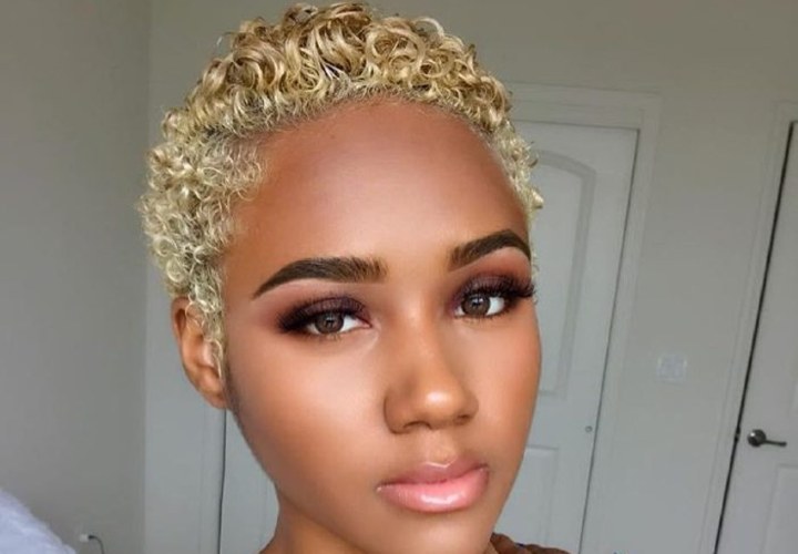 golden blonde short hair color