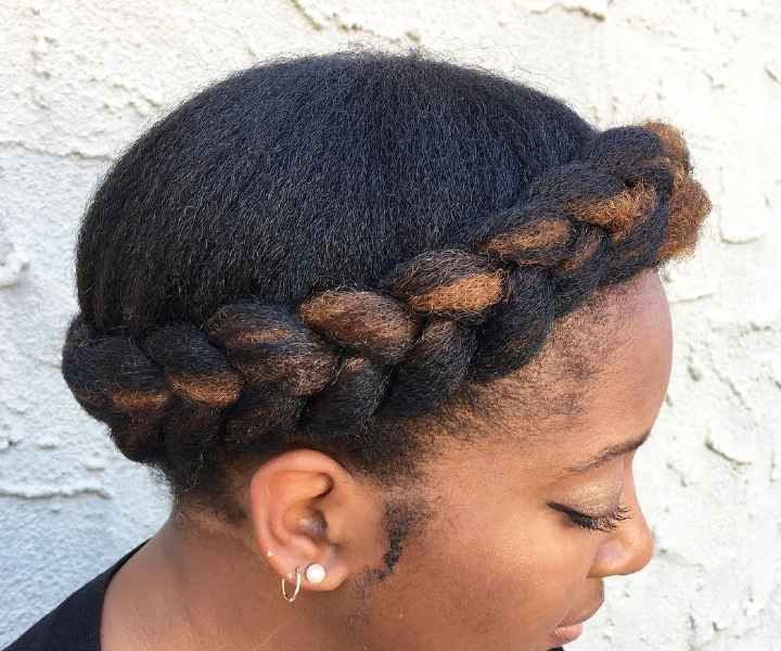 natural halo bun protective hairstyles