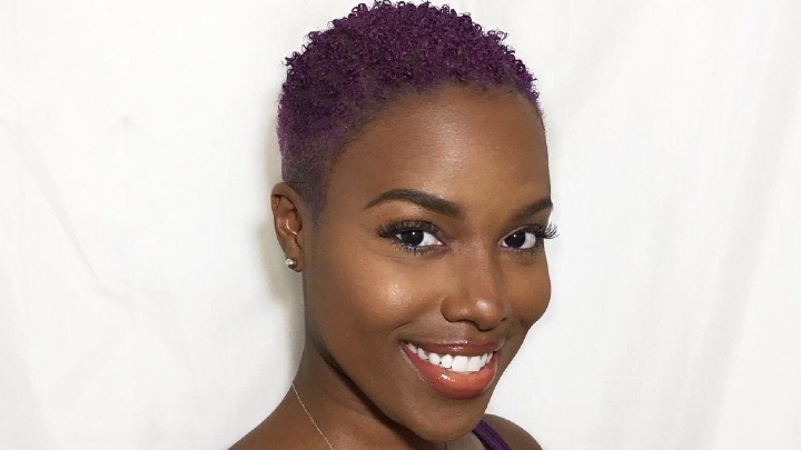 purple short hair color