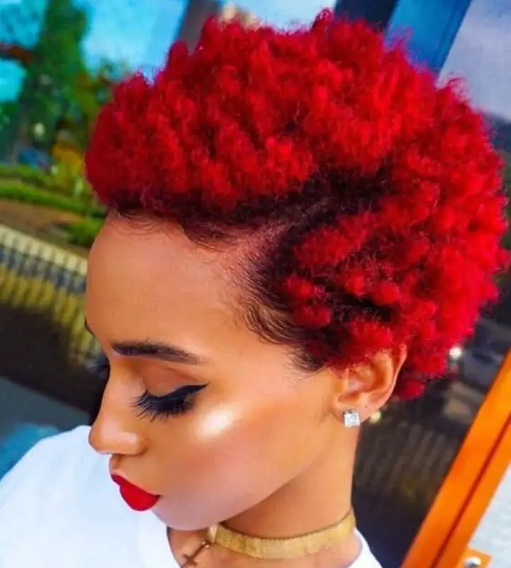 red short hair color