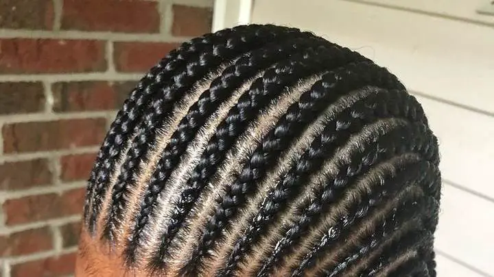 straight hair braids for black men