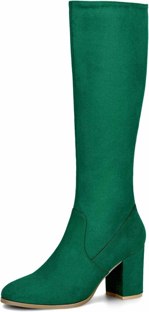 green boots for brown dress