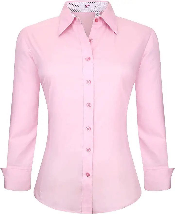 light pink color shirt on red shoes